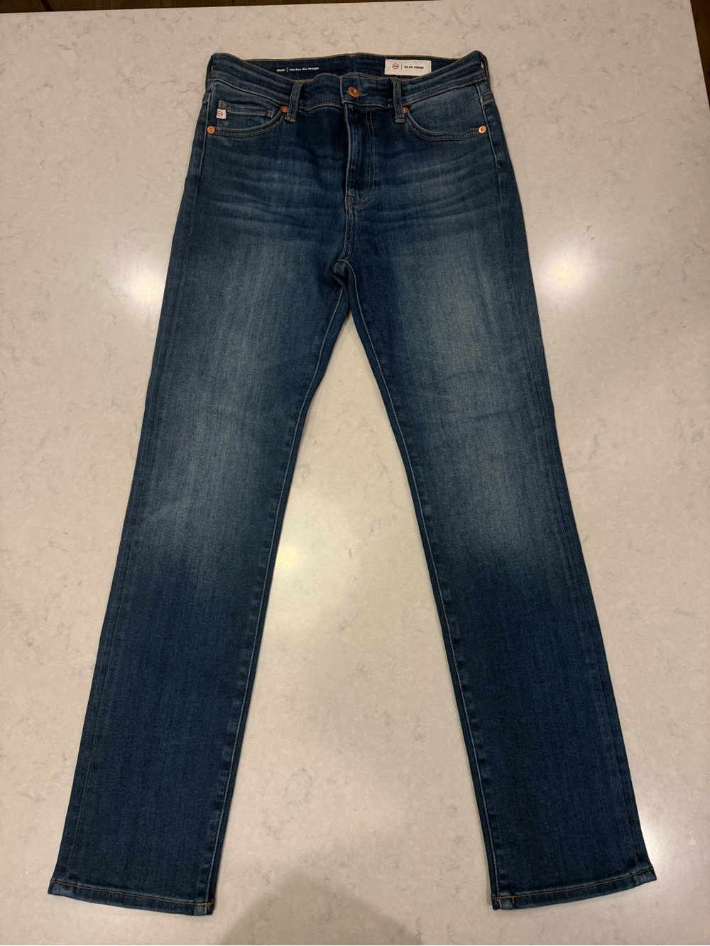 AG Adriano Goldschmied NWOT Sz27 Mari MidRise Slim Straight Jeans